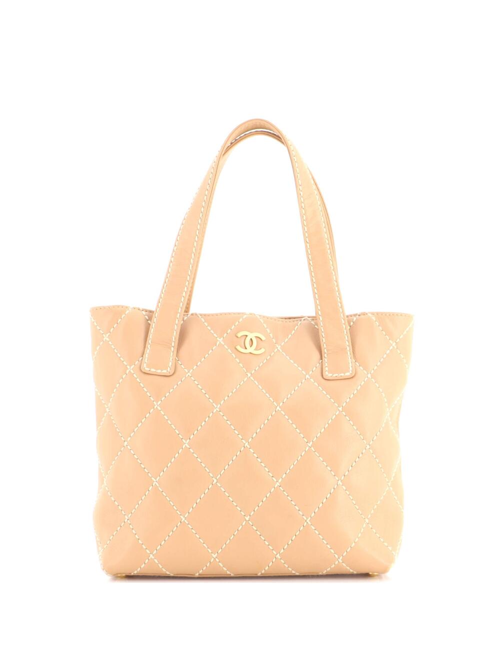 Chanel Surpique Tote Quilted Leather #348017C16B